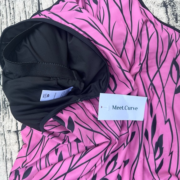 Plants Print Wide Straps Elegant Tankini Top - Picture 4 of 6